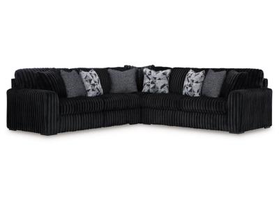 Midnight-Madness 3-Piece Sectional in Onyx - 98103S6