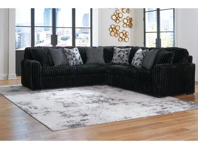 Midnight-Madness 3-Piece Sectional in Onyx - 98103S6