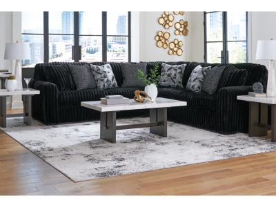 Midnight-Madness 3-Piece Sectional in Onyx - 98103S6