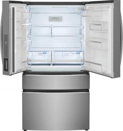 36" Frigidaire Gallery 22.1 Cu. Ft. Counter-Depth 4-Door French Door Refrigerator in Stainless Steel - GRMG2272CF