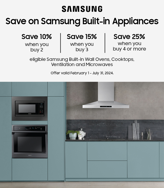 Samsung built in on sale kitchen appliances